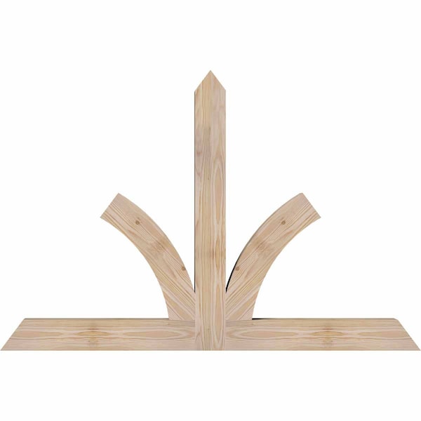Ekena Millwork Richland Smooth Timber Gable Bracket, Douglas Fir, 48"W x 32"H x 3 1/2"D x 3 1/2"F, 16/12 Pitch GBW048X32X0404RIC00SDF - main